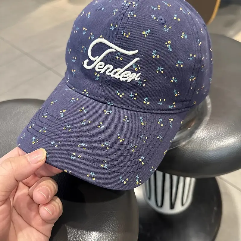 Women Floral Embroidered Duckbill Cap Pink Spring Summer — feature 8