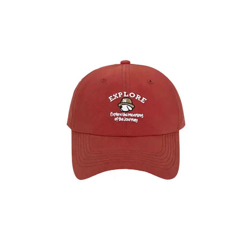 Women's Beige "Explore" Cap with Embroidery - Image 10