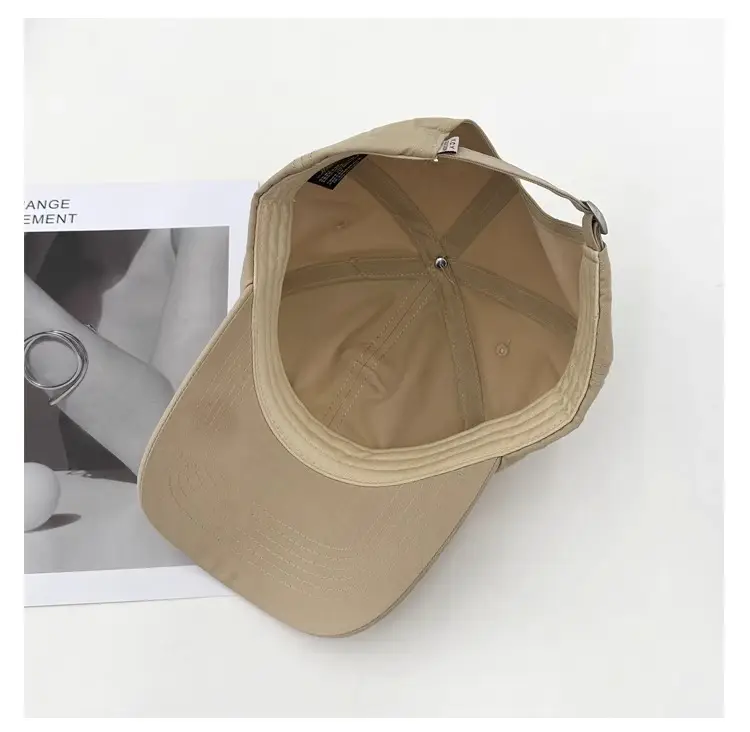 Women's Beige "Explore" Cap with Embroidery — feature 14