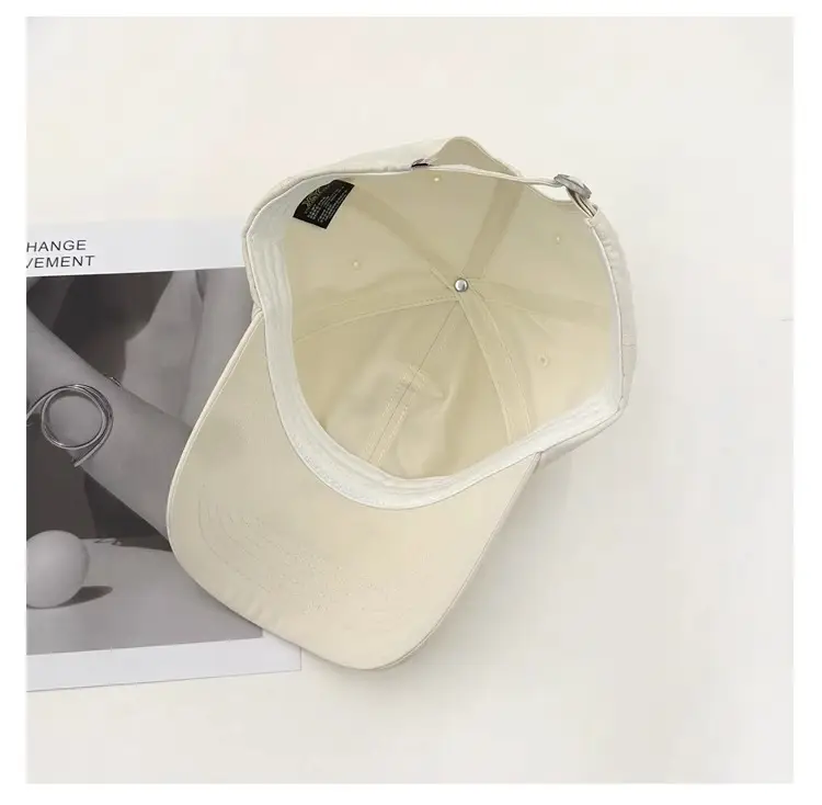 Women's Beige "Explore" Cap with Embroidery — feature 8