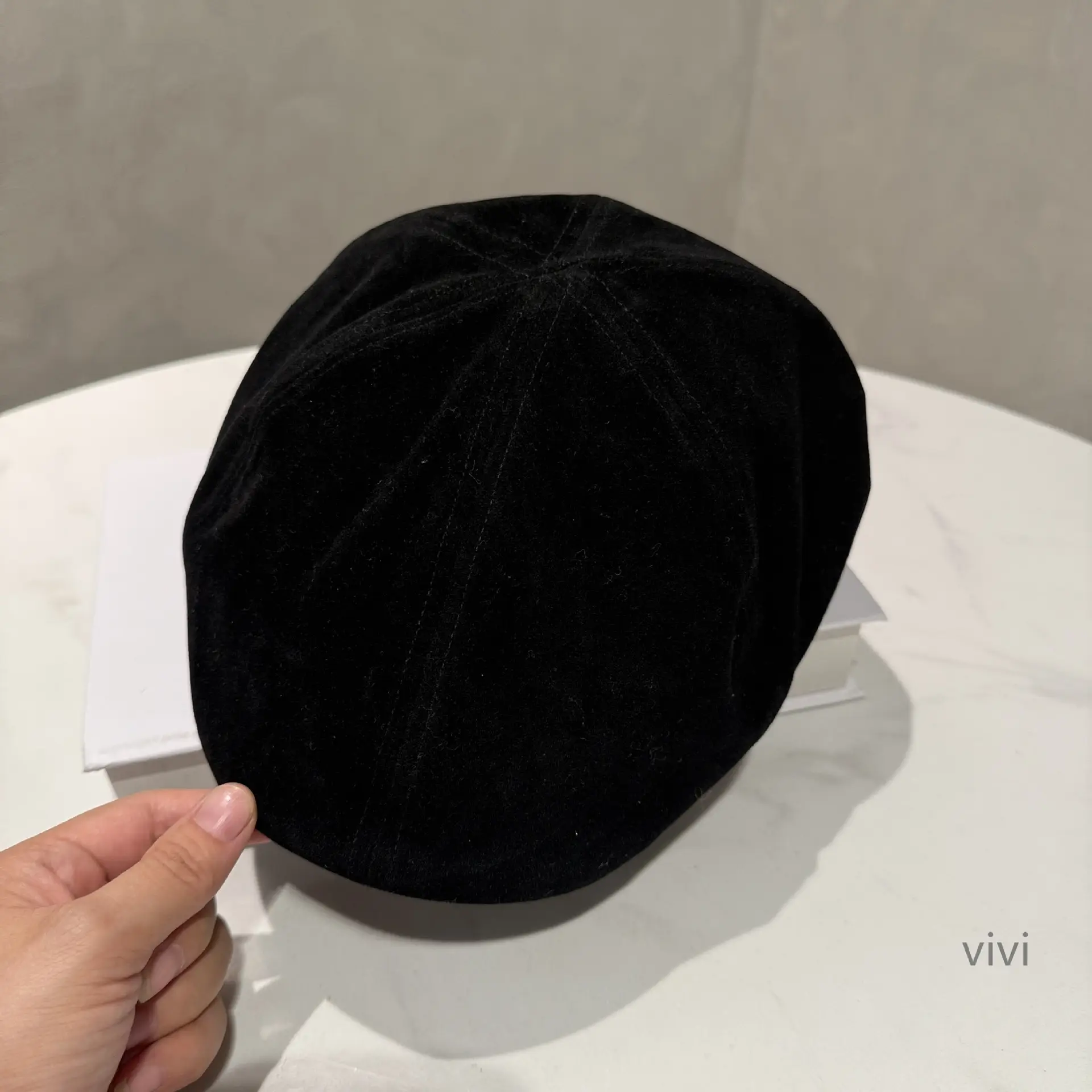Women Retro Forward Cap Brown Reversible Newsboy Cap - Image 2
