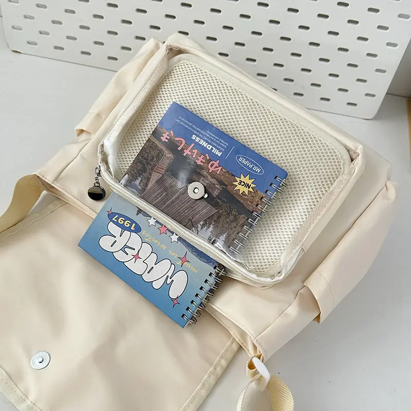 Japanese Girl Cartoon Transparent Shoulder Bag Black — feature 20