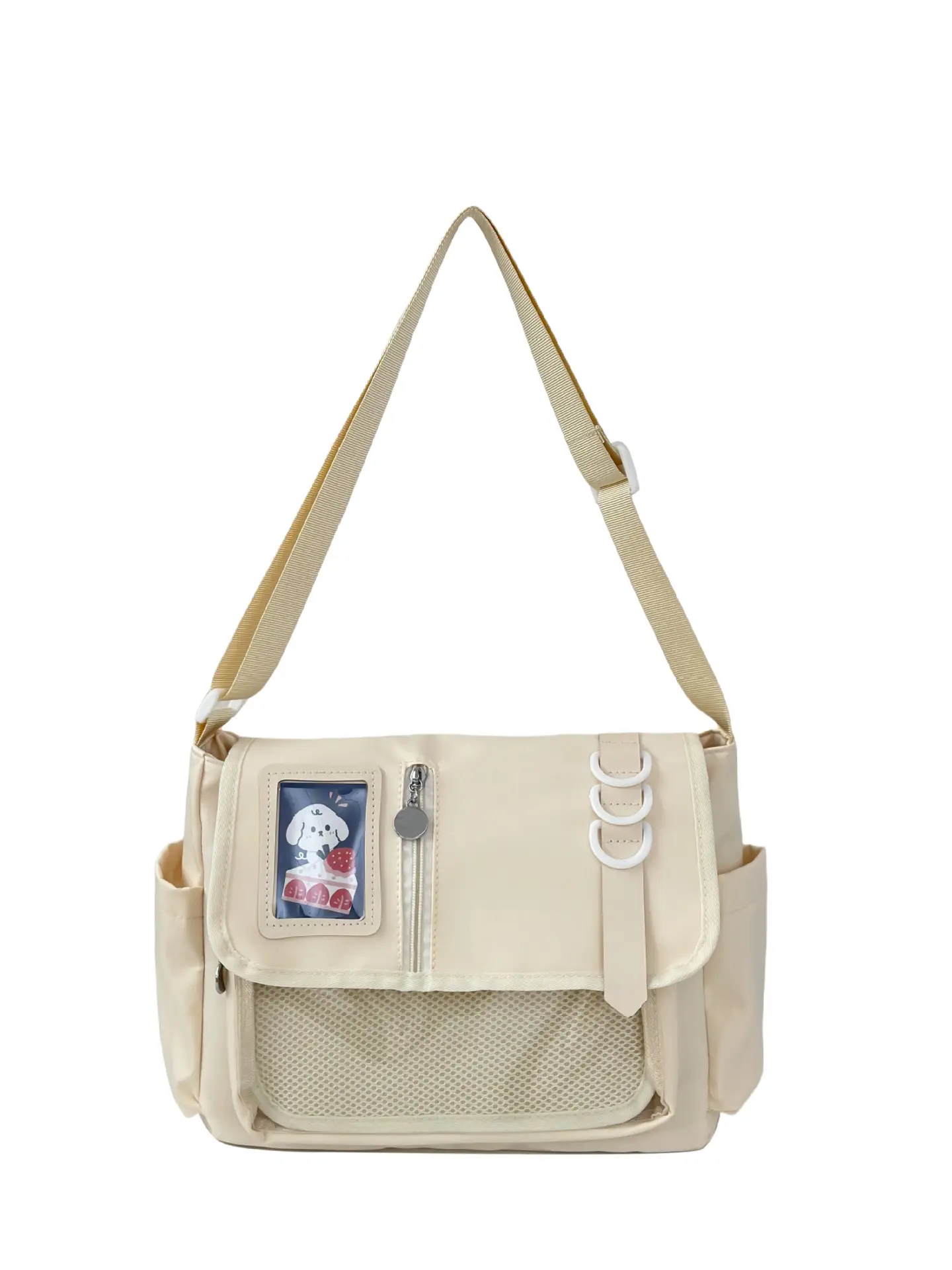 Japanese Girl Cartoon Transparent Shoulder Bag Black — feature 3