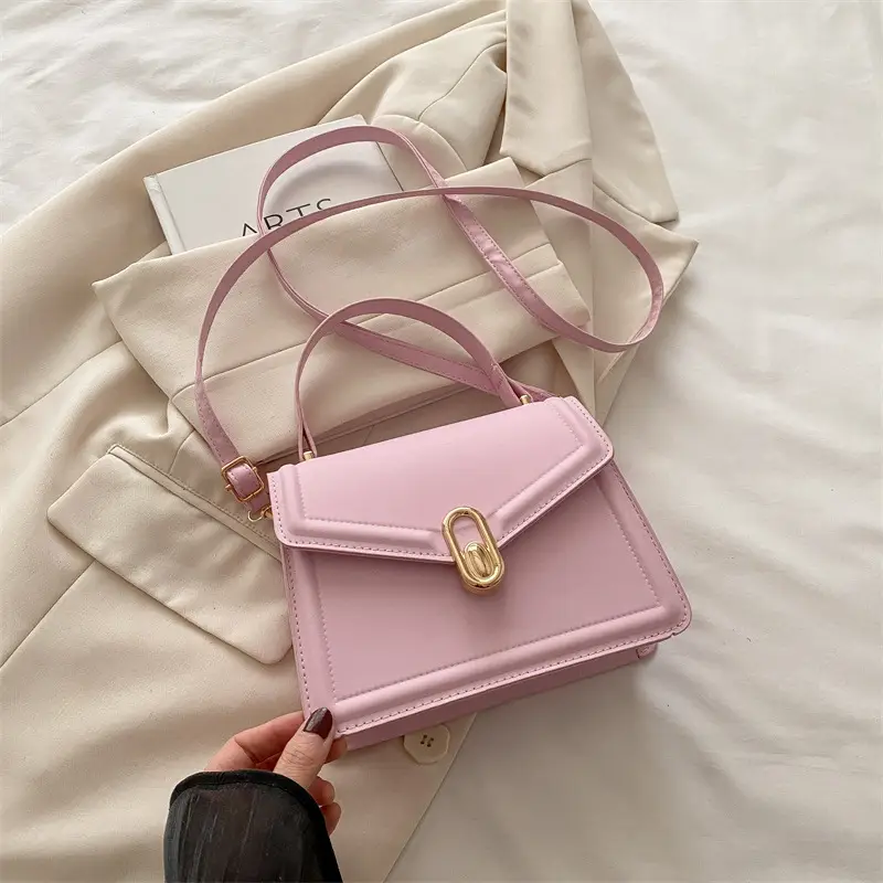 Nude Leather Shoulder Bag for Women 2025 - Image 3