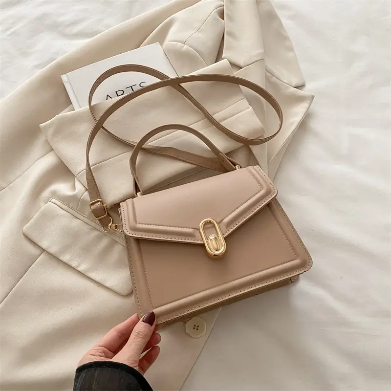 Nude Leather Shoulder Bag for Women 2025 - Image 5