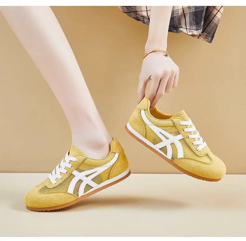 Mesh Breathable Thick-Soled German Training Shoes for Women, Versatile 2026 Summer New Lightweight White Sneakers — feature 11