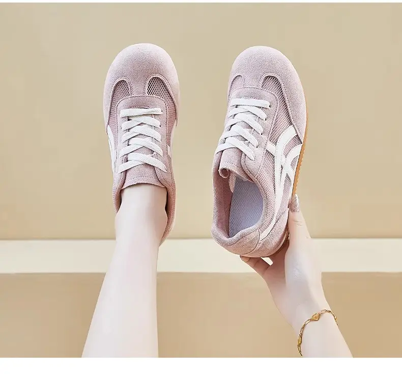 Mesh Breathable Thick-Soled German Training Shoes for Women, Versatile 2026 Summer New Lightweight White Sneakers — feature 13