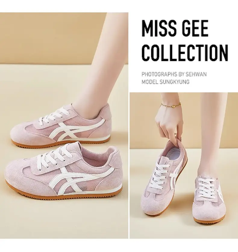 Mesh Breathable Thick-Soled German Training Shoes for Women, Versatile 2026 Summer New Lightweight White Sneakers — feature 14