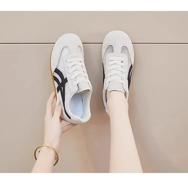 Mesh Breathable Thick-Soled German Training Shoes for Women, Versatile 2026 Summer New Lightweight White Sneakers — feature 17