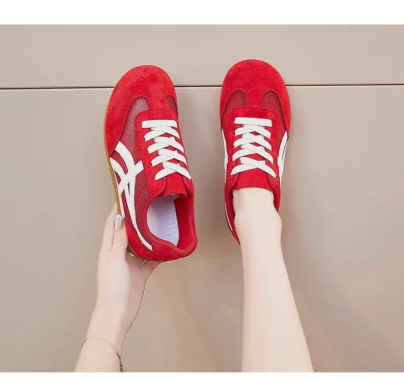 Mesh Breathable Thick-Soled German Training Shoes for Women, Versatile 2026 Summer New Lightweight White Sneakers — feature 21