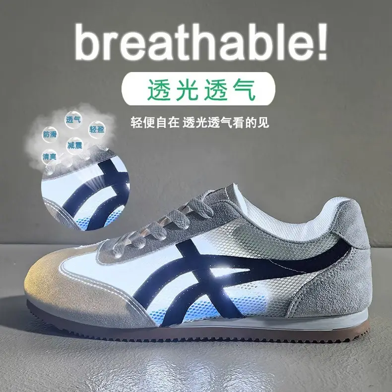 Mesh Breathable Thick-Soled German Training Shoes for Women, Versatile 2026 Summer New Lightweight White Sneakers — feature 3