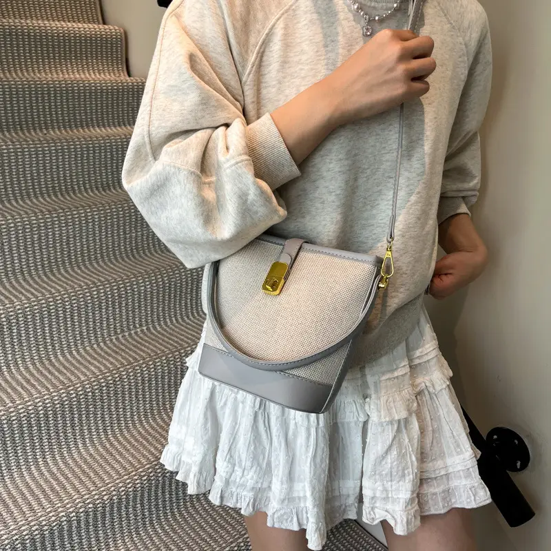 Women's Crossbody Bag with Gold Plated Lock 2025 - Image 2
