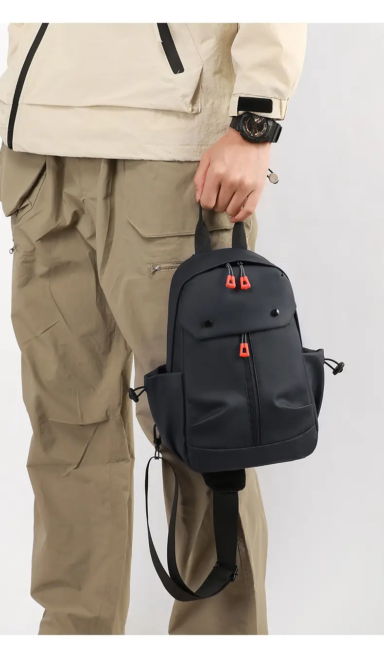Men's Grey Crossbody Bag with USB Charging Port — feature 29