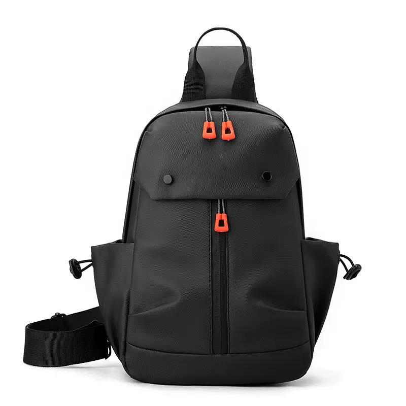 Men's Grey Crossbody Bag with USB Charging Port - Image 2