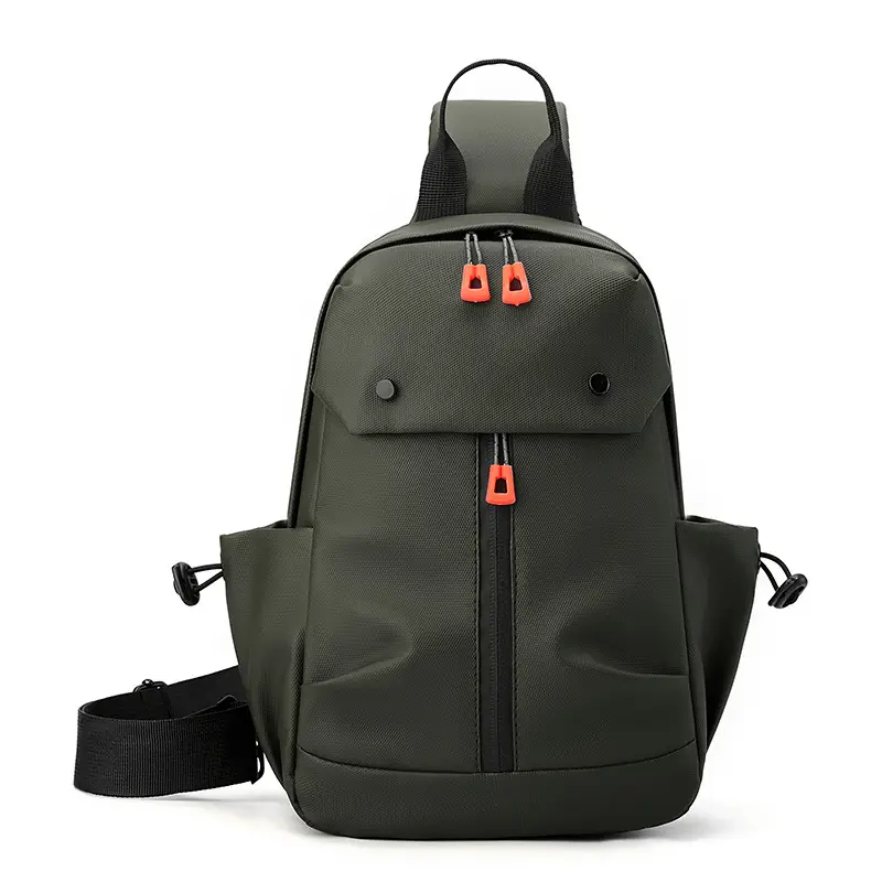 Men's Grey Crossbody Bag with USB Charging Port - Image 3