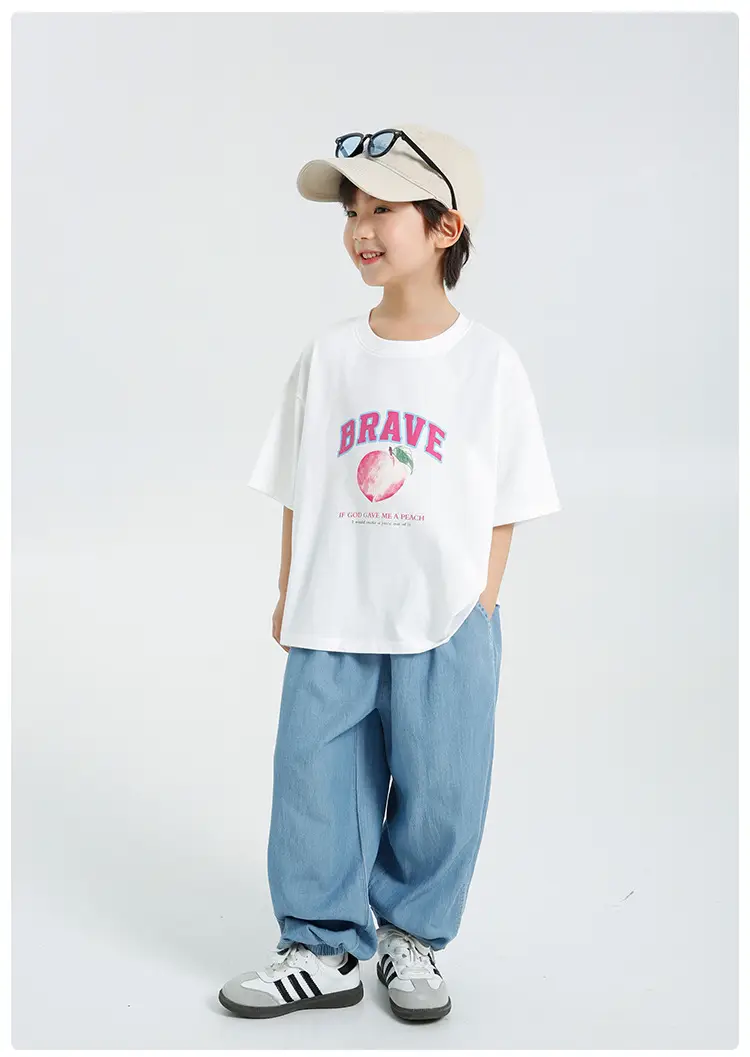 Haima Boys Pure Cotton Printed T-Shirt White 2026 — feature 11