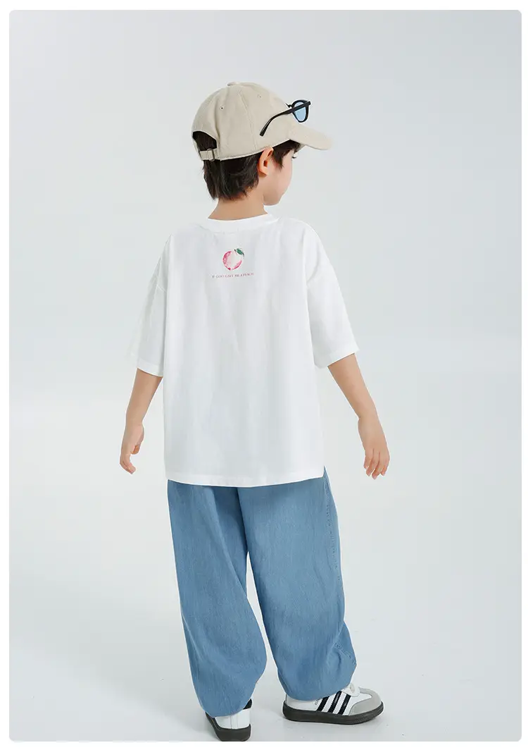Haima Boys Pure Cotton Printed T-Shirt White 2026 — feature 12
