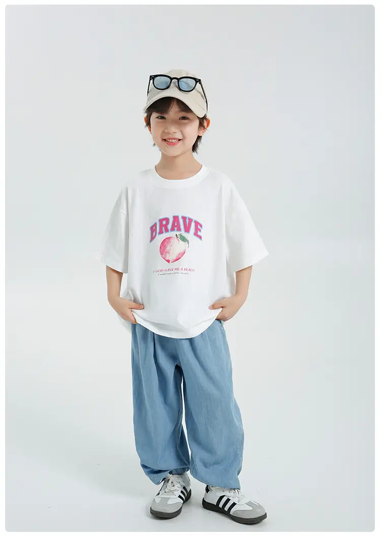 Haima Boys Pure Cotton Printed T-Shirt White 2026 — feature 14