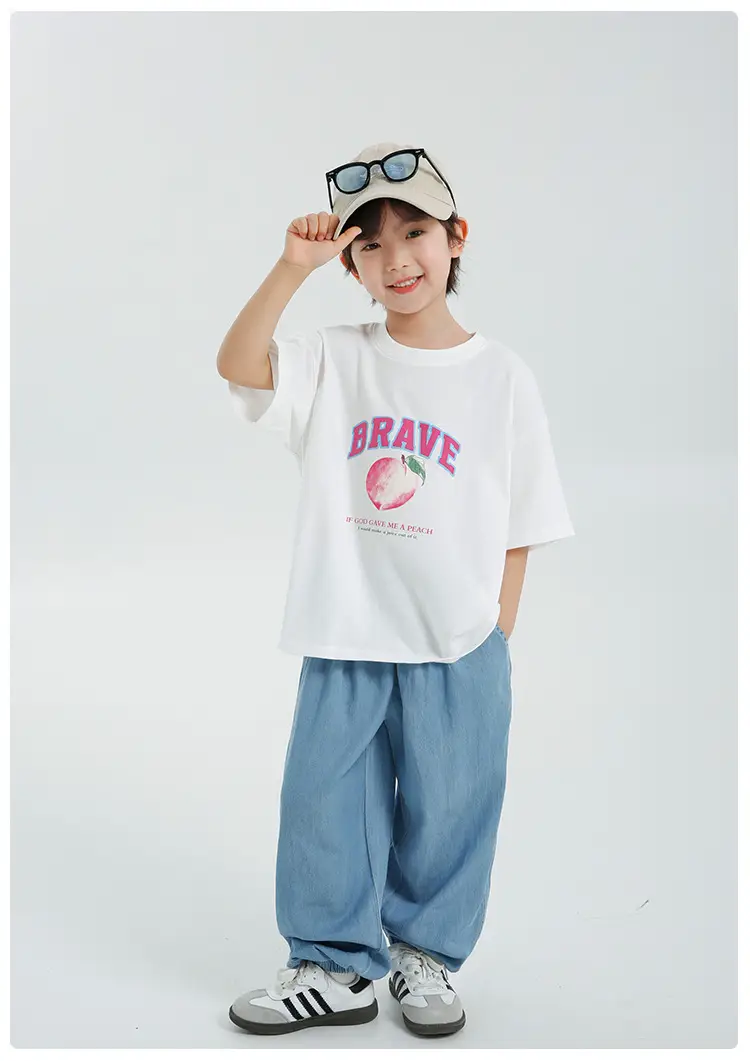 Haima Boys Pure Cotton Printed T-Shirt White 2026 — feature 15