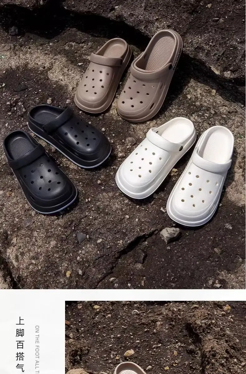 EVA Thick Sole Cave Shoes Women's Summer Wear Shoes with High Feeling of Stepping on Dung — feature 21