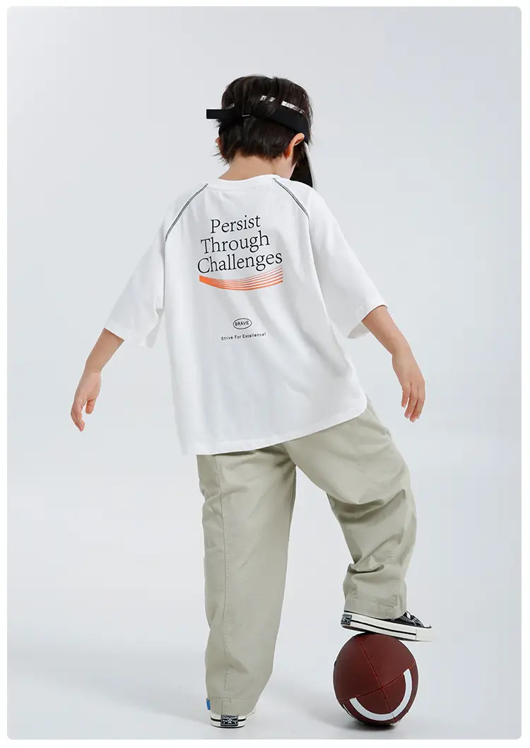 Haima Boys White Cotton Short Sleeve T-Shirt 2026 — feature 14