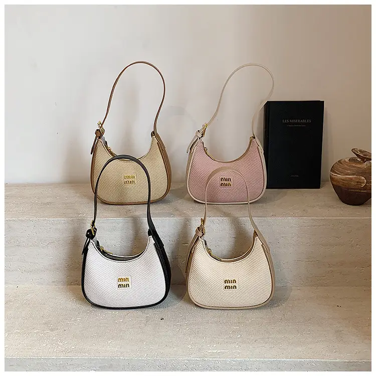 Women's Beige Large Underarm Bag Shoulder Crossbody — feature 10