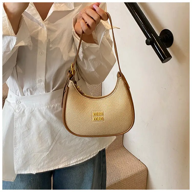 Women's Beige Large Underarm Bag Shoulder Crossbody — feature 13