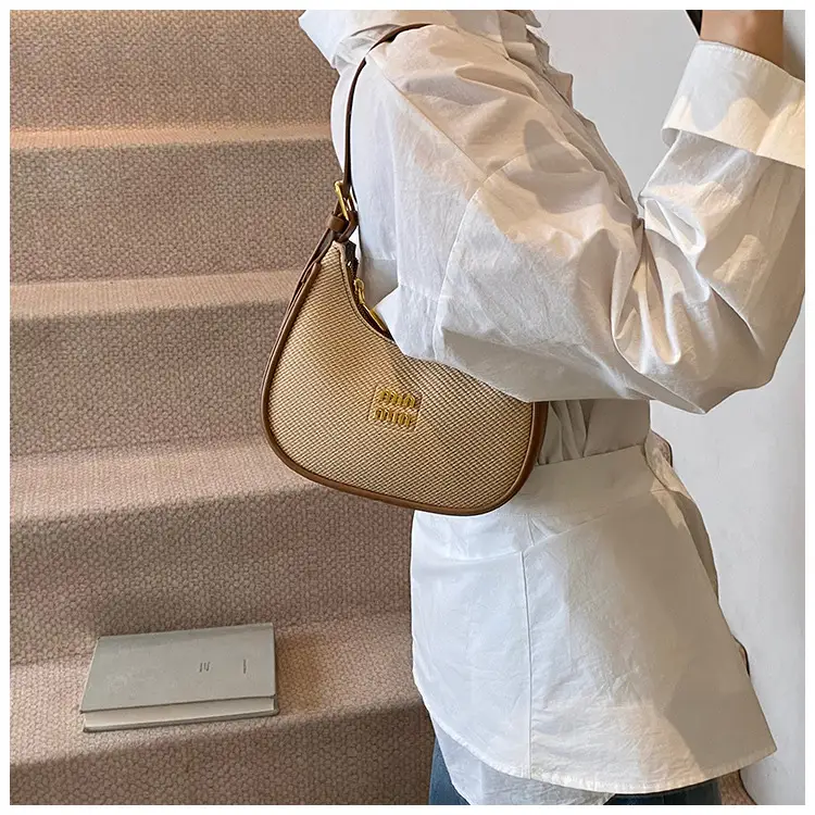 Women's Beige Large Underarm Bag Shoulder Crossbody — feature 14