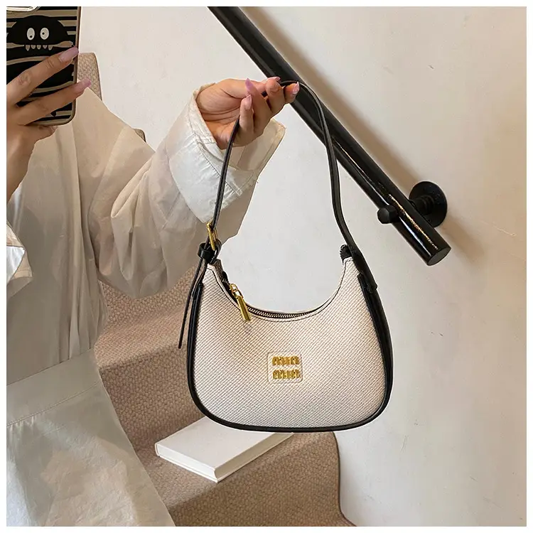 Women's Beige Large Underarm Bag Shoulder Crossbody — feature 16