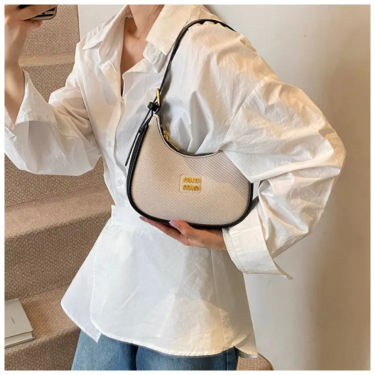 Women's Beige Large Underarm Bag Shoulder Crossbody — feature 18
