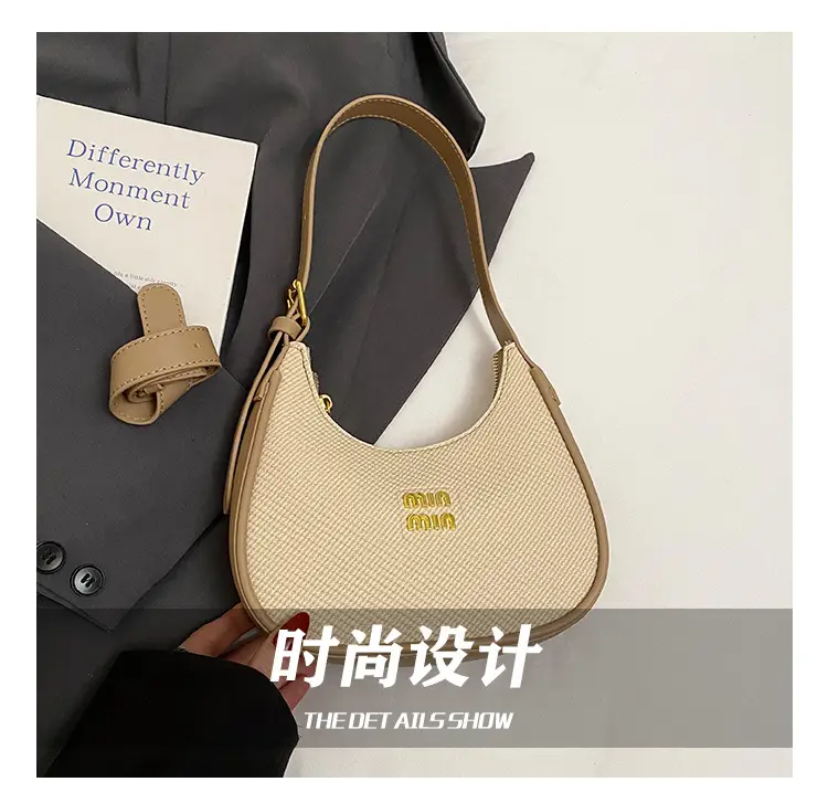 Women's Beige Large Underarm Bag Shoulder Crossbody — feature 7