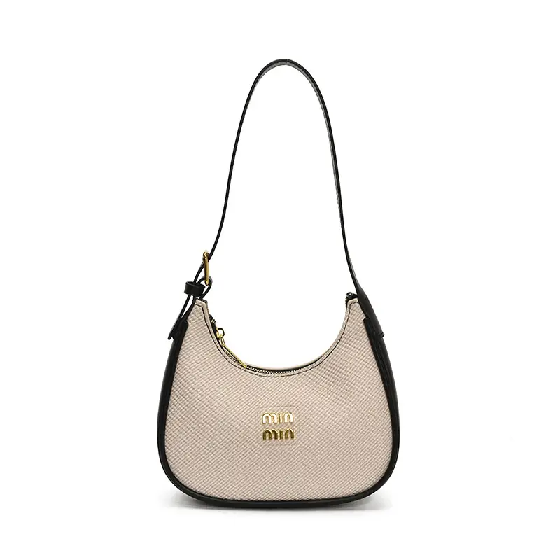 Women's Beige Large Underarm Bag Shoulder Crossbody - Image 4