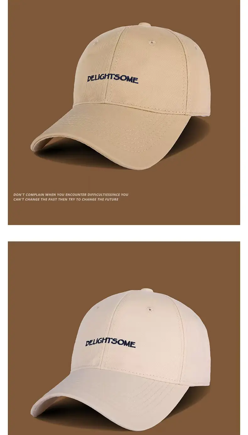 Korean-style Embroidered Baseball Cap Women White Curved Bristle — feature 22