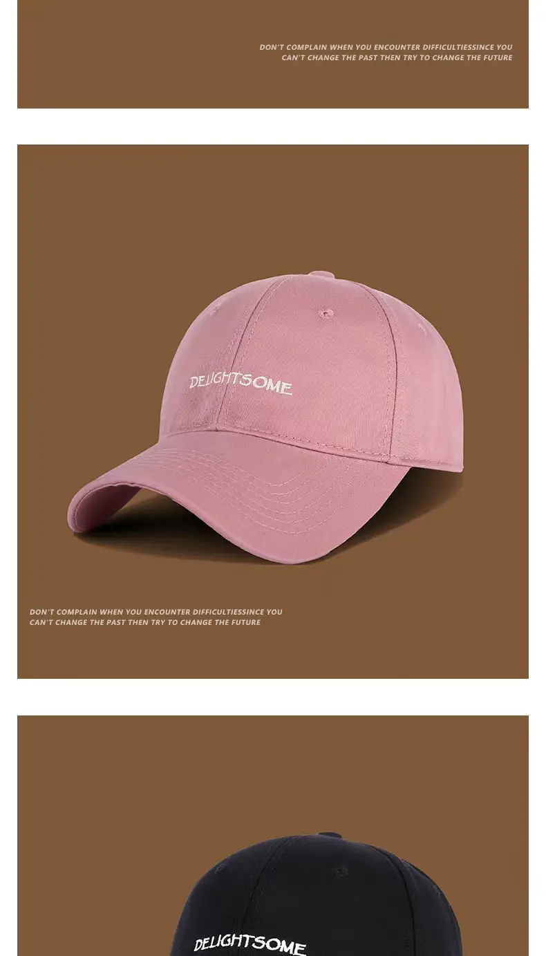 Korean-style Embroidered Baseball Cap Women White Curved Bristle — feature 23