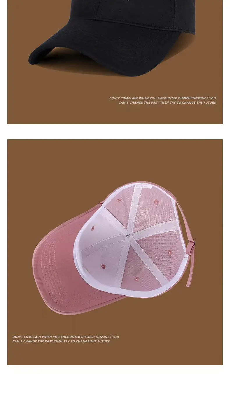 Korean-style Embroidered Baseball Cap Women White Curved Bristle — feature 24