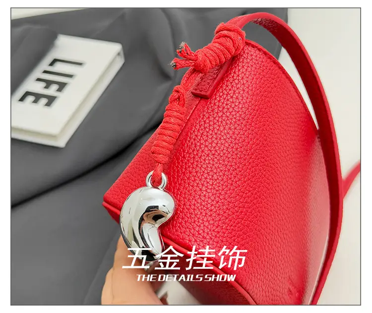 Yellow Leather Shoulder Bag for Women — feature 8