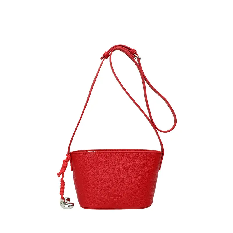 Yellow Leather Shoulder Bag for Women