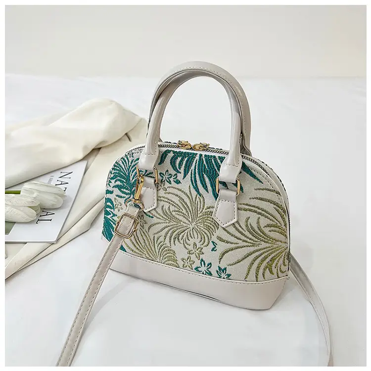 Trendy White Floral Shell Bag for Women 2025 - Image 3