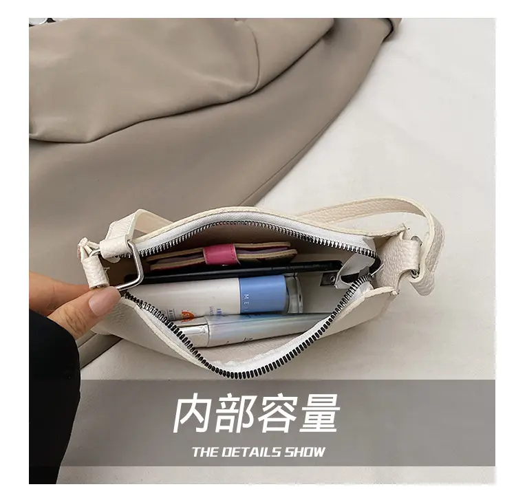 New Women's Pebbled Shoulder Bag with Armpit Design — feature 4