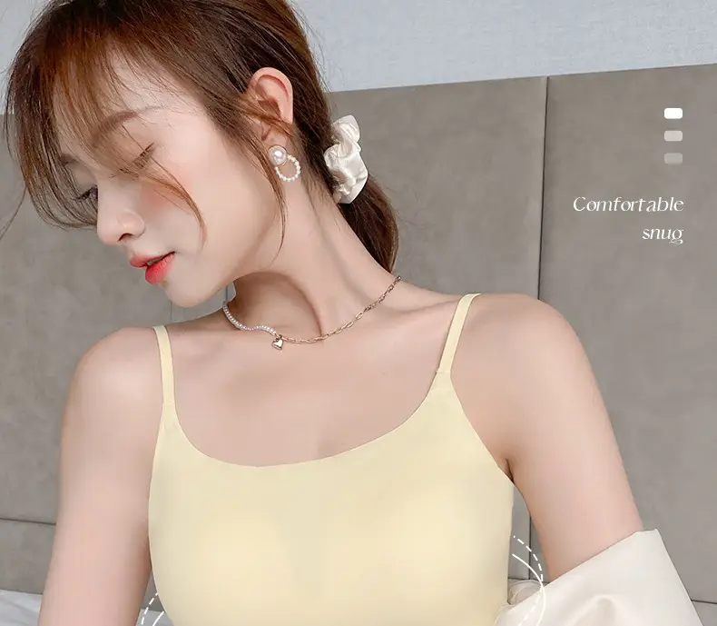 Summer Ice Silk U-Shaped Beautiful Back Bra One-piece Vest Sling Women's Tube Top Chest Wrapping Underwear Anti-running Large Chest Small — feature 29