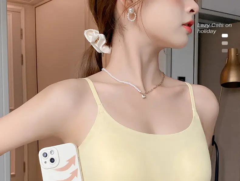 Summer Ice Silk U-Shaped Beautiful Back Bra One-piece Vest Sling Women's Tube Top Chest Wrapping Underwear Anti-running Large Chest Small — feature 34