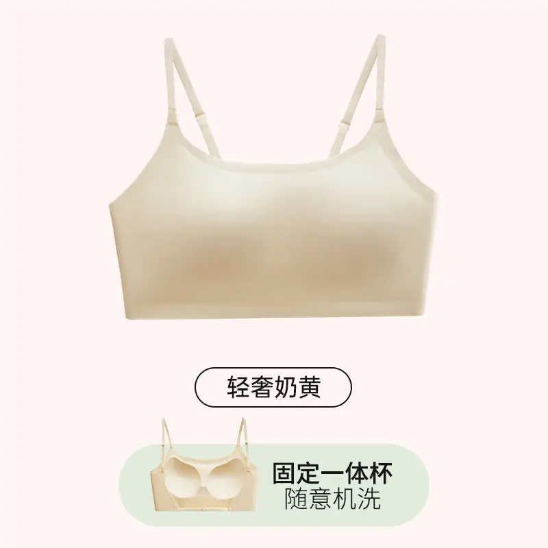 Summer Ice Silk U-Shaped Beautiful Back Bra One-piece Vest Sling Women's Tube Top Chest Wrapping Underwear Anti-running Large Chest Small
