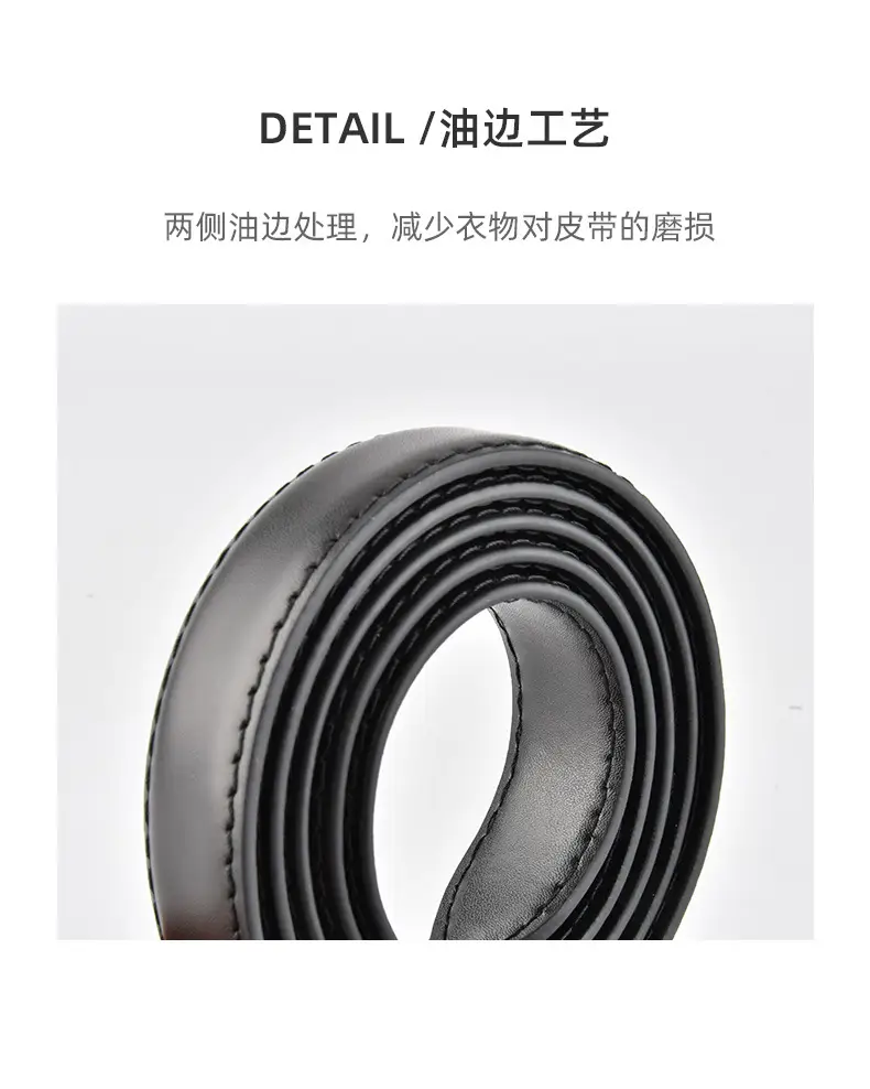 Black Genuine Leather Thin Belt for Women — feature 7