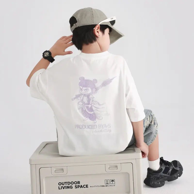 Boys T-Shirt Nezha Light-Changing 2026 - Image 3