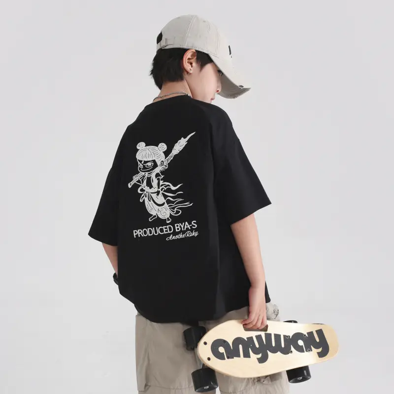 Boys T-Shirt Nezha Light-Changing 2026 - Image 4