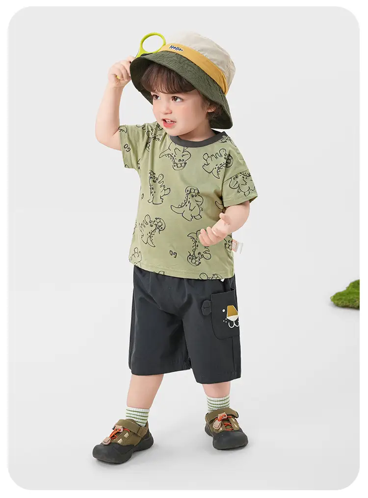 Kaka Panda Boys Summer T-Shirt Two Piece Set — feature 5
