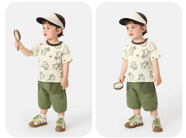 Kaka Panda Boys Summer T-Shirt Two Piece Set — feature 7