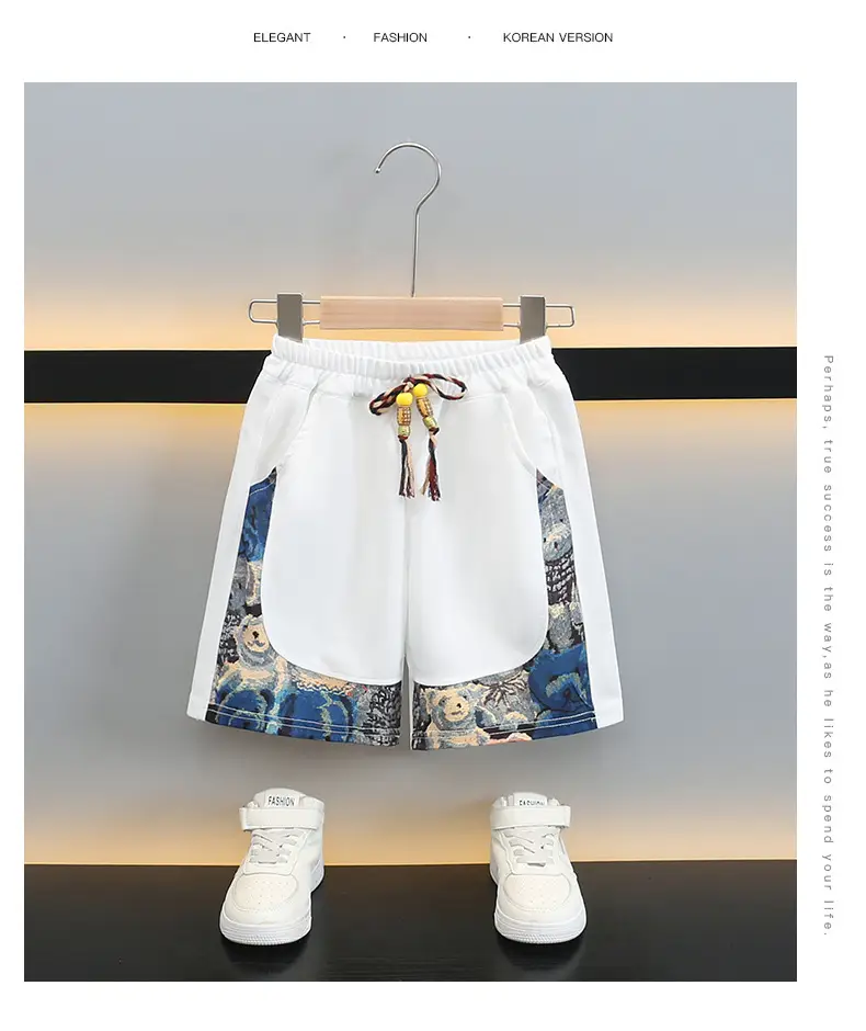 Boys Sleeveless T-Shirt Shorts Set White Graphic 2025 — feature 10