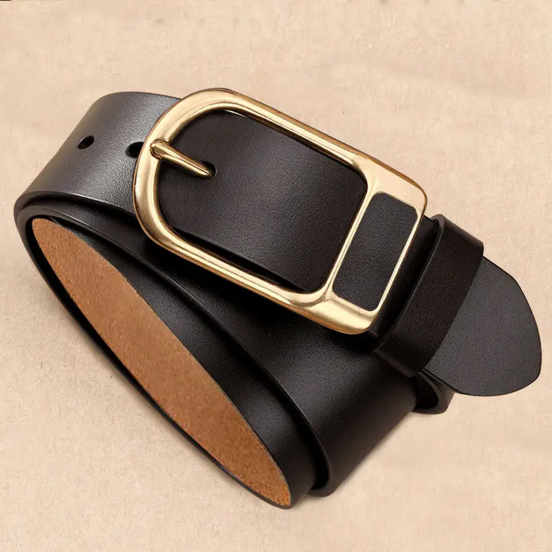 Men's Genuine Leather Belt Business Casual All-match Jeans Belt Cross-border New Retro Cowhide Pin Buckle Belt — feature 14