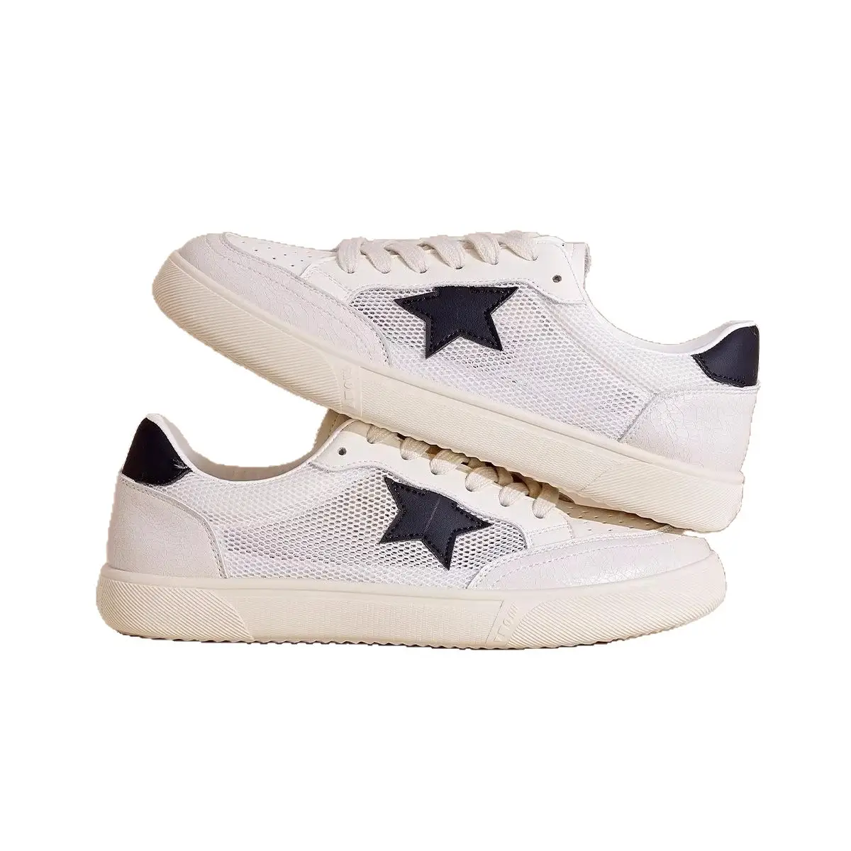 Women's White Star Mesh Training Shoes